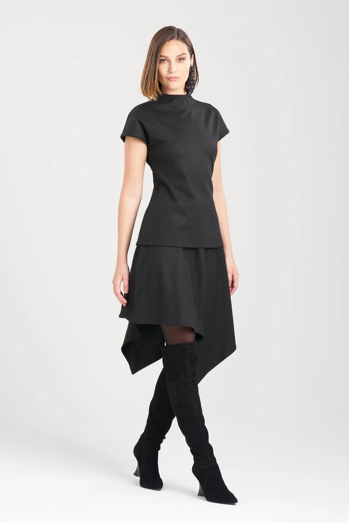 Double Jersey Funnel Neck Top sold by Natori