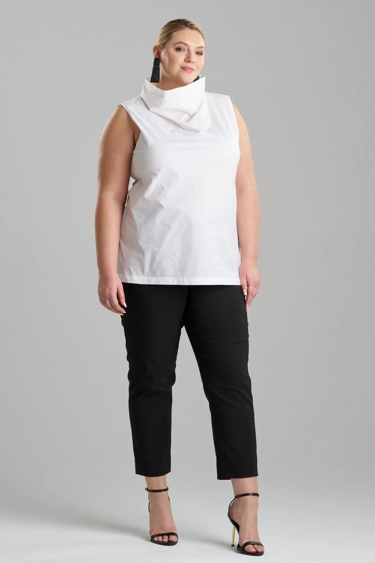 Cotton Poplin Funnel Neck Top sold by Natori product image thumbnail 4