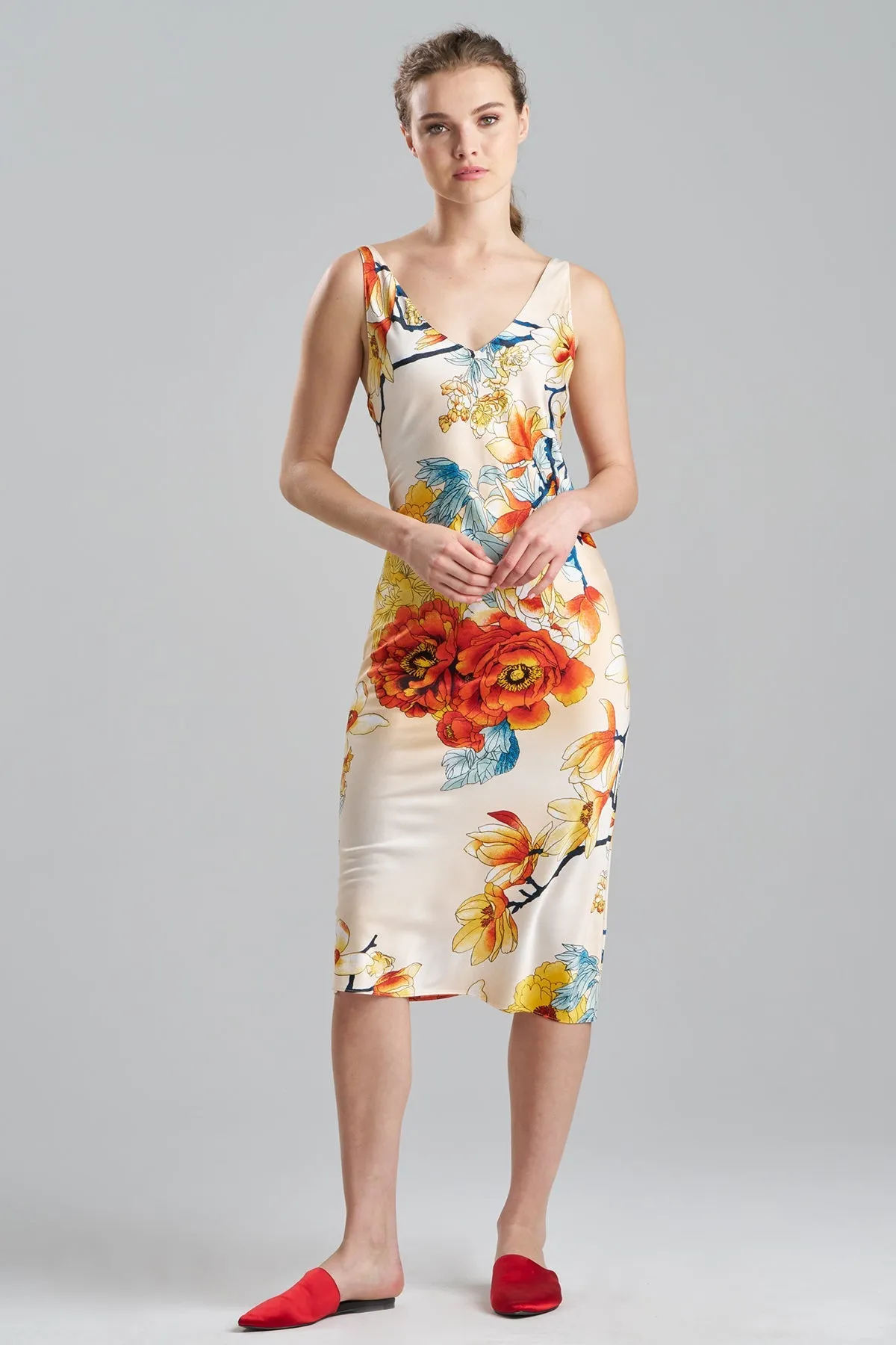 Winter Peony Satin Gown sold by Natori