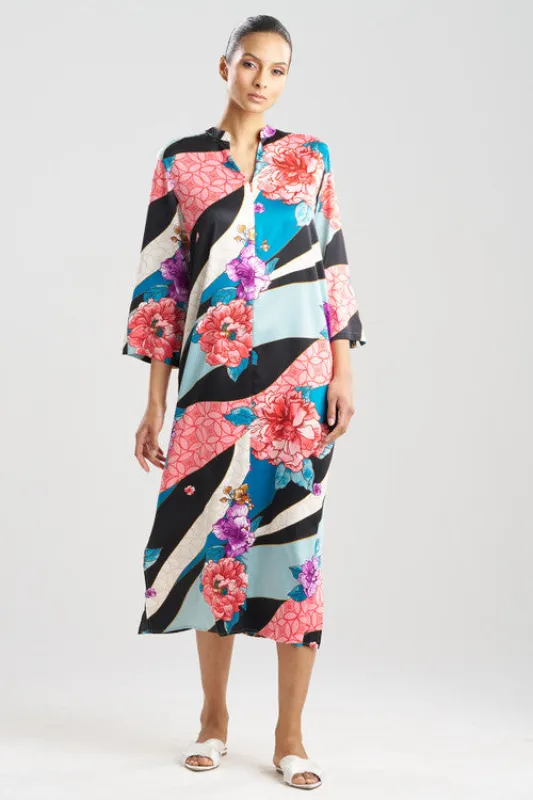 Floral Tapestry Satin Caftan sold by Natori