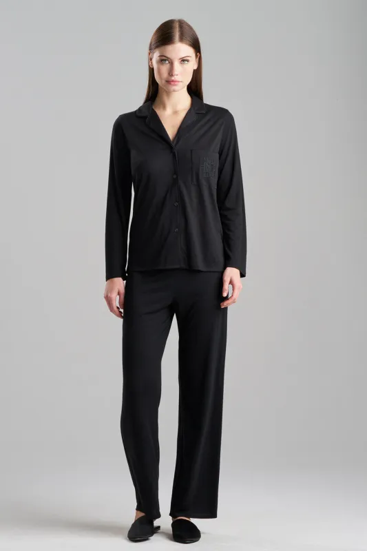 Shangri-La Embroidered TENCEL™ Notch PJ sold by Natori