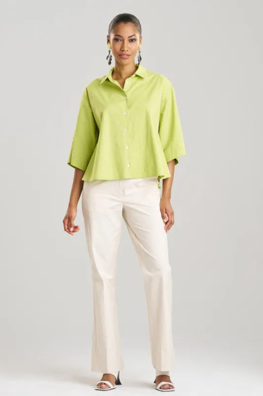 Cotton Poplin Trapeze Shirt sold by Natori