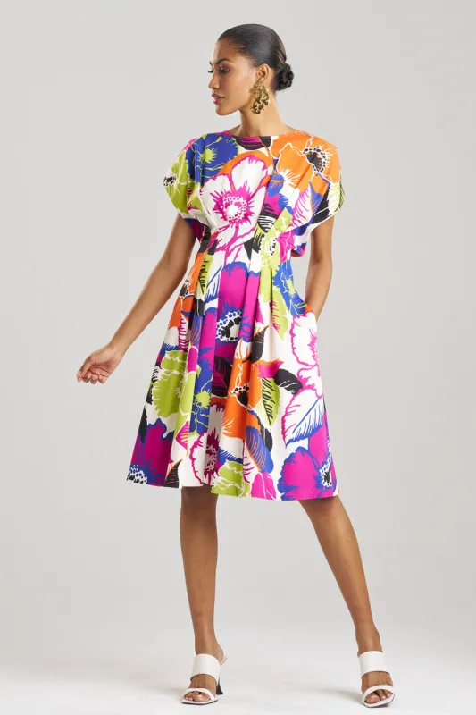 Cote D'Azur Cotton Chino Fit & Flare Pleated Dress sold by Natori