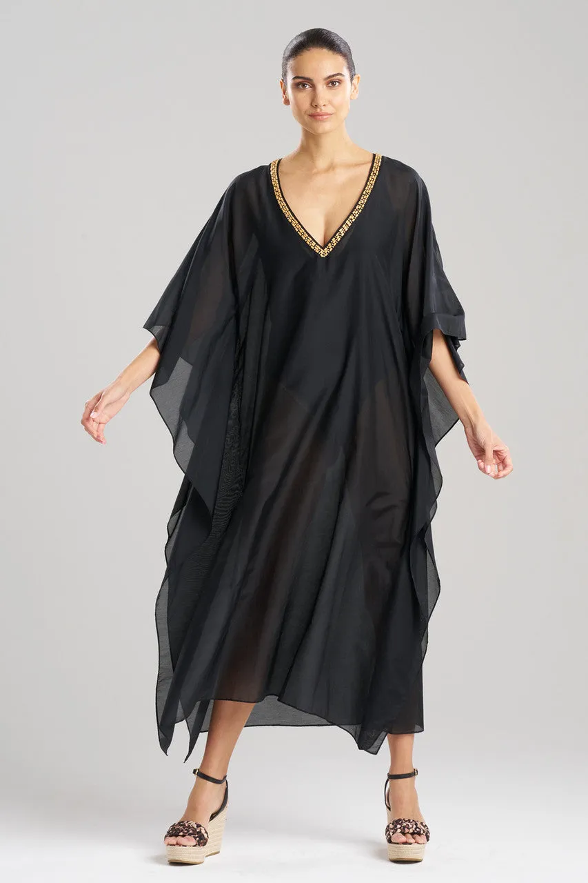 Cotton Silk Voile Beaded Sheer Caftan sold by Natori product image thumbnail 2