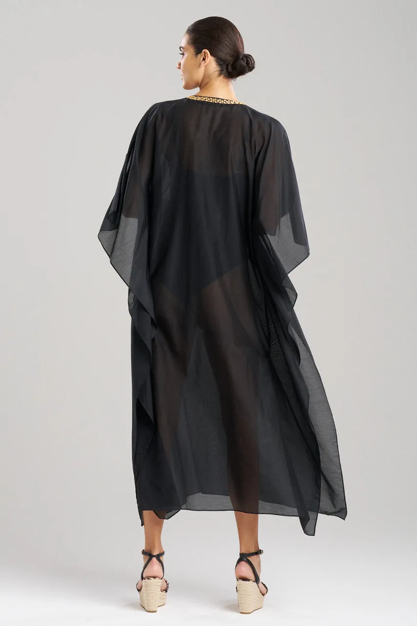 Cotton Silk Voile Beaded Sheer Caftan sold by Natori product image thumbnail 3