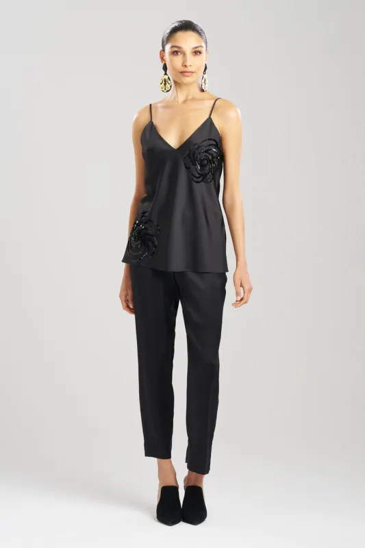 Luxe Charmeuse Embroidered V-Neck Cami sold by Natori