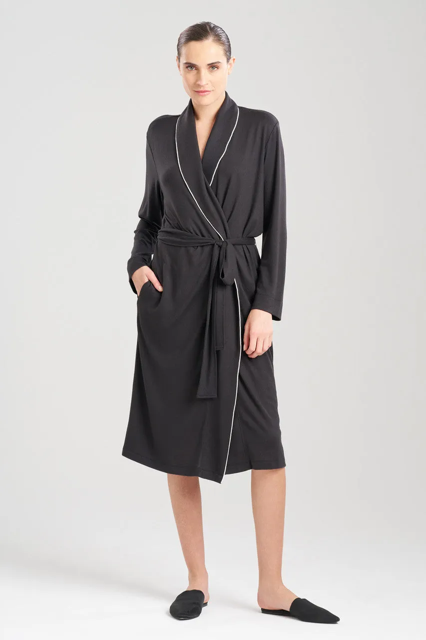 Oasis Piped Collar Robe sold by Natori