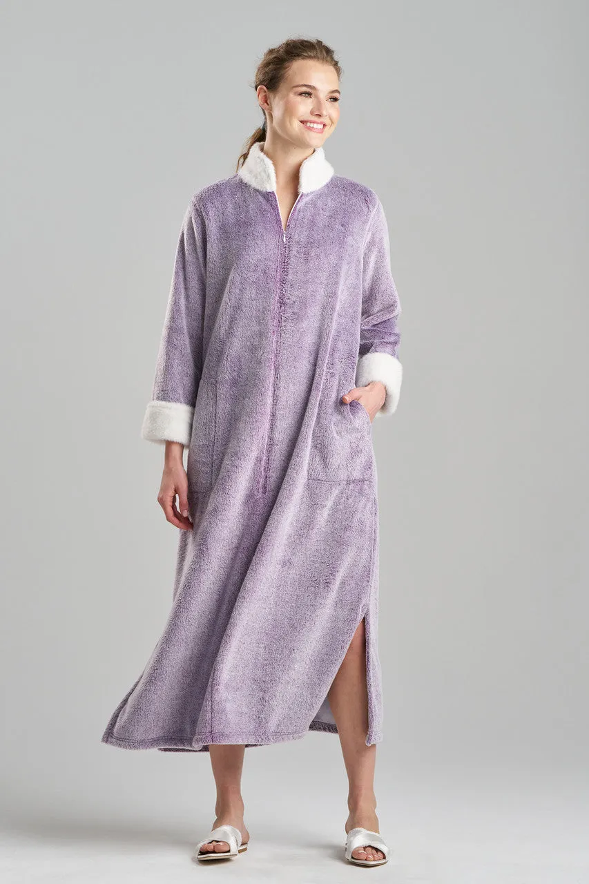 Frosted Cashmere Mandarin Zip Lounger sold by Natori