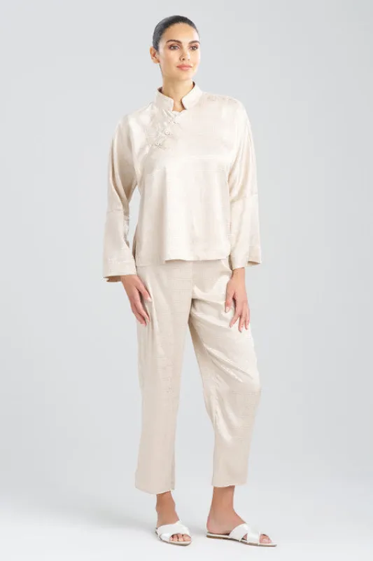 Infinity Jacquard Mandarin Button PJ sold by Natori