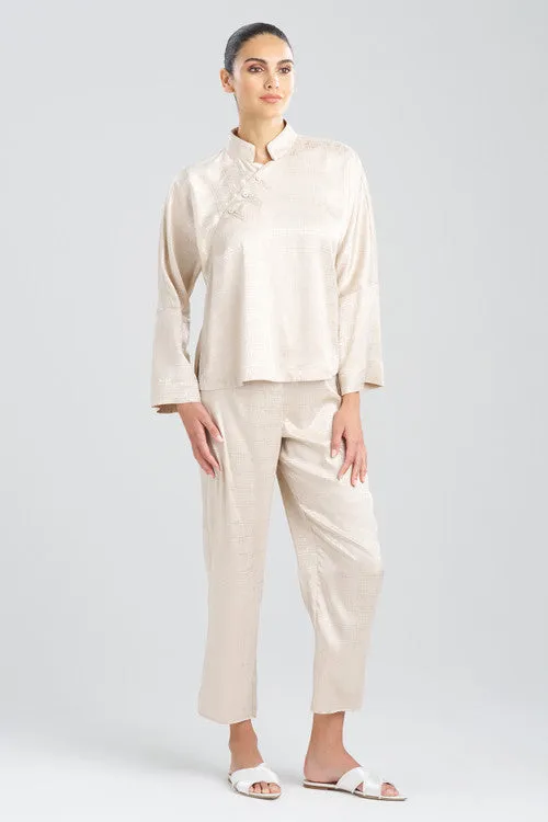 Infinity Jacquard Mandarin Button PJ sold by Natori