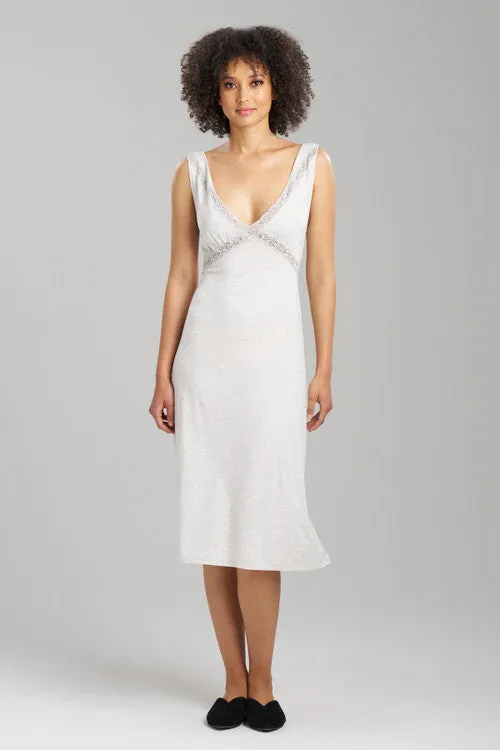 Feathers Essentials Lenzing™ Ecovero™ Viscose Lace Applique Gown sold by Natori