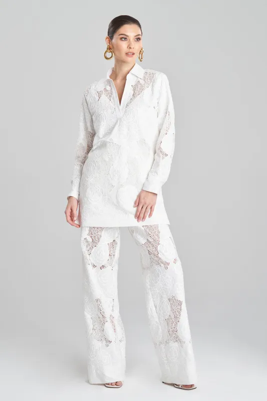 Calado Embroidery Cotton Pants sold by Natori