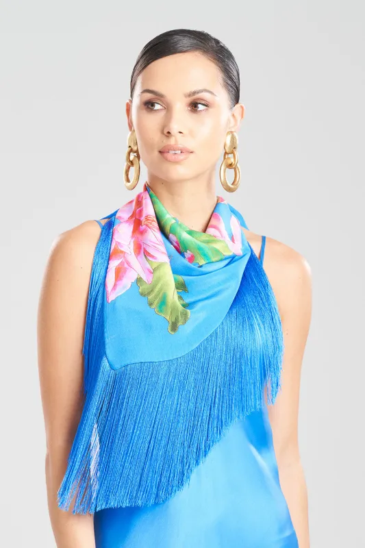 Hanabi Fringe Silk Scarf sold by Natori