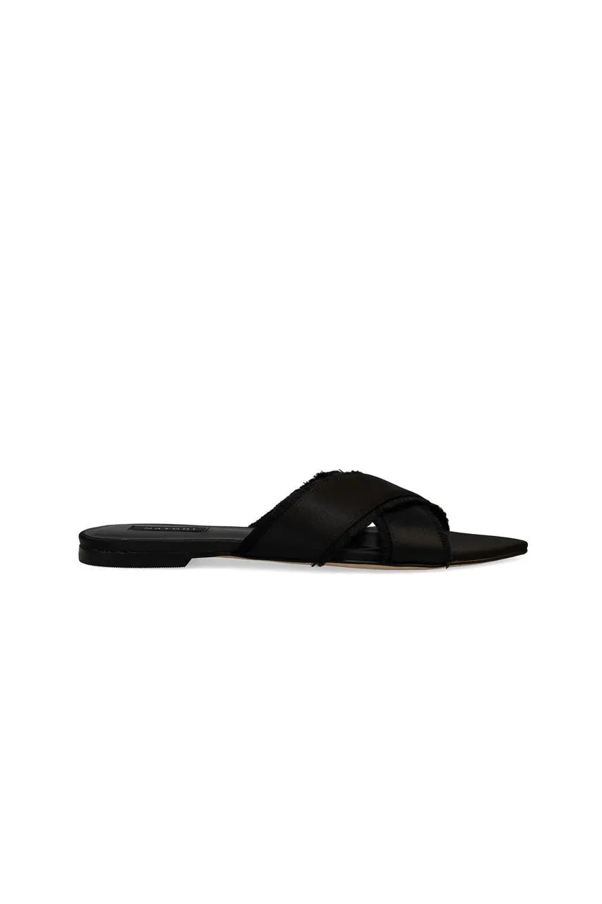 Wayu Satin Fringe Cross Slide Sandals sold by Natori product image thumbnail 4