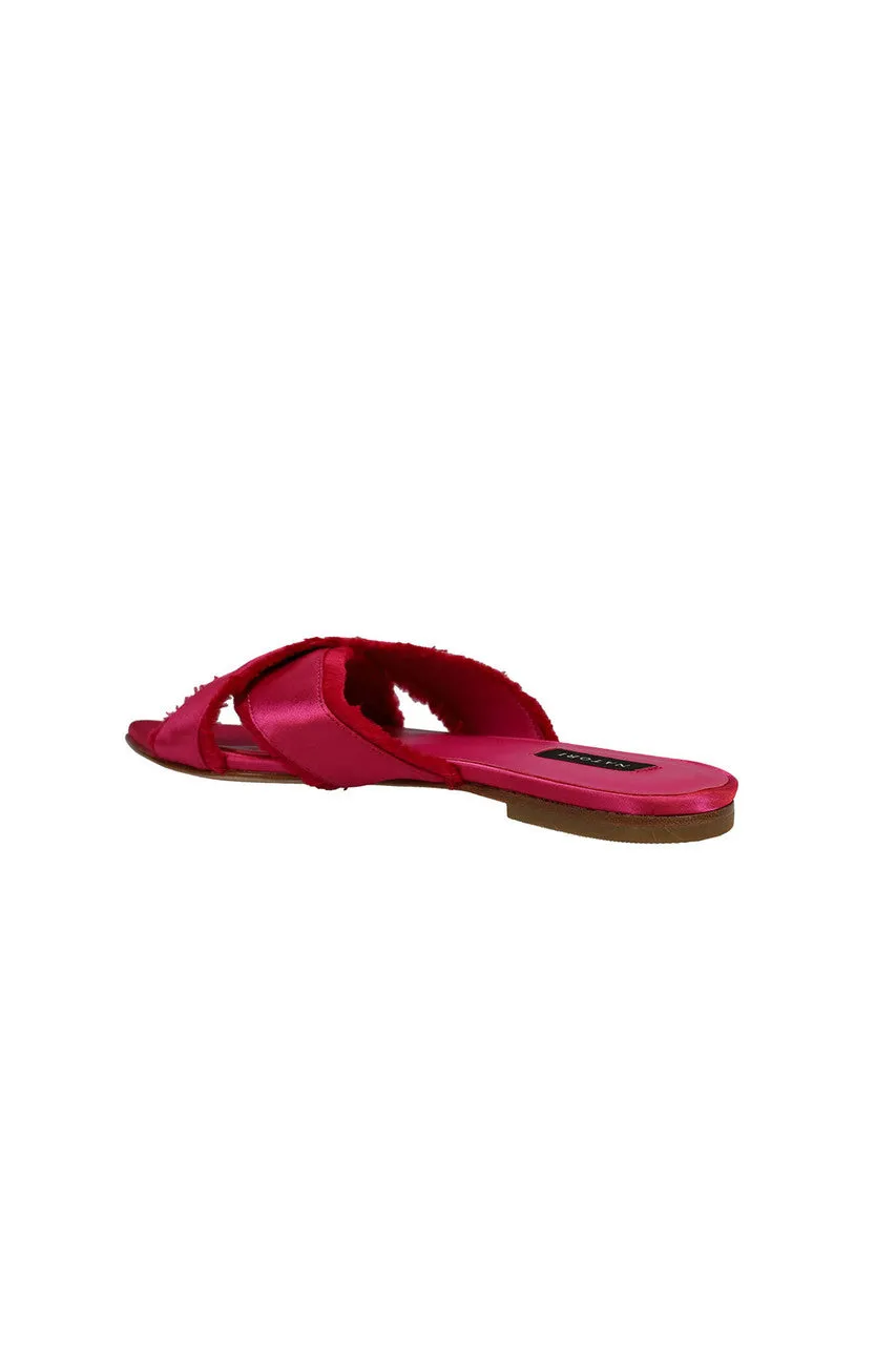 Wayu Satin Fringe Cross Slide Sandals sold by Natori product image thumbnail 2