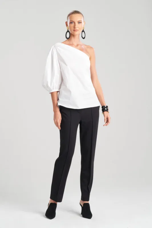 Cotton Poplin Balloon One Shoulder Top sold by Natori