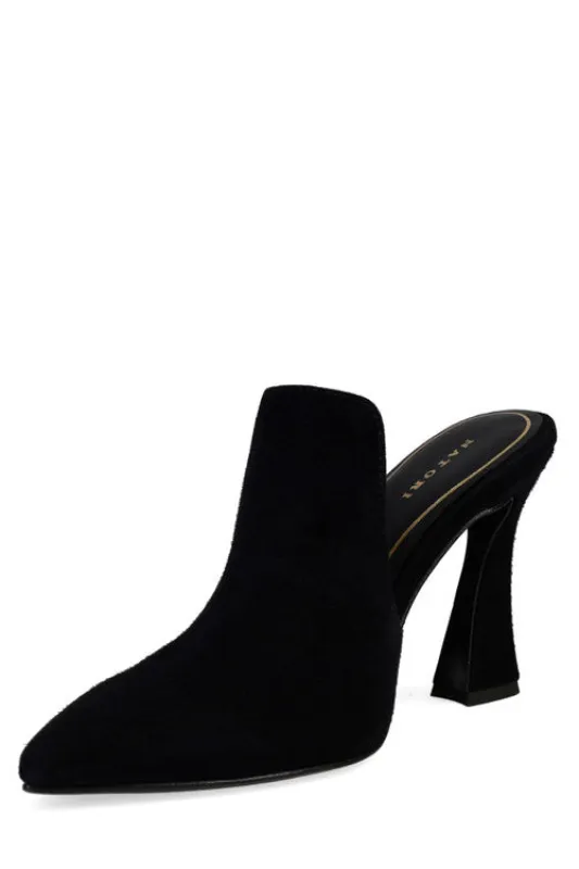 Minh Suede Heel Mule sold by Natori