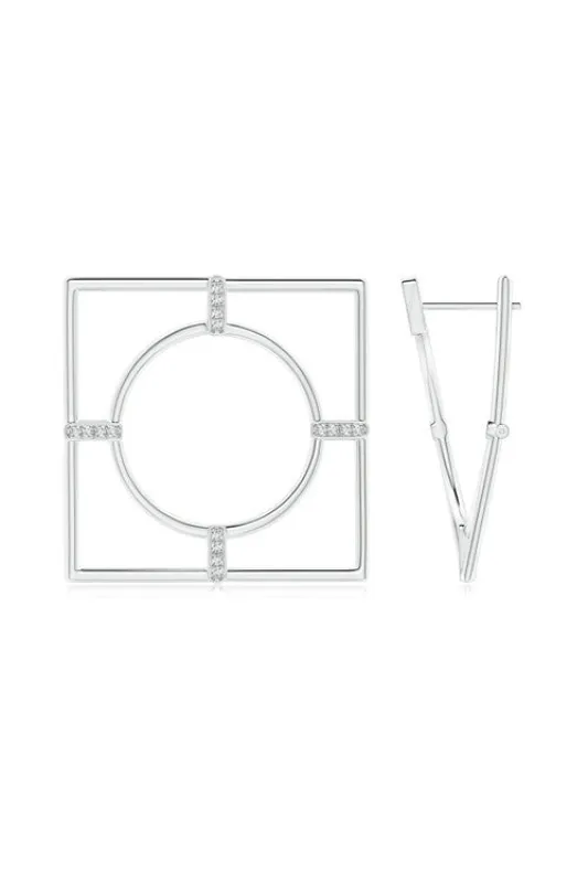 Infinity 14K Gold Geometric Hoop Earrings sold by Natori
