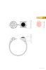 Infinity 14K Gold with Black & White Diamond Two Stone Open Ring sold by Natori