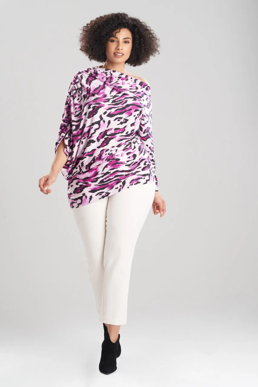 Lynx TENCEL™ Jersey Asymmetrical Ruched Top sold by Natori product image thumbnail 3