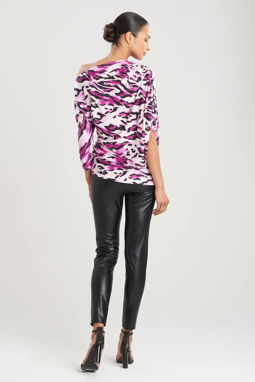 Lynx TENCEL™ Jersey Asymmetrical Ruched Top sold by Natori product image thumbnail 2