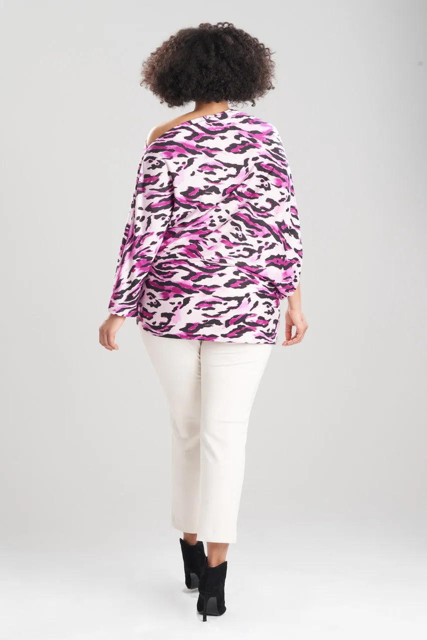 Lynx TENCEL™ Jersey Asymmetrical Ruched Top sold by Natori product image thumbnail 4