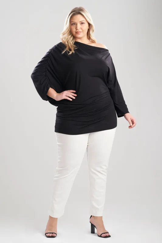 TENCEL™ Jersey Asymmetrical Ruched Top sold by Natori
