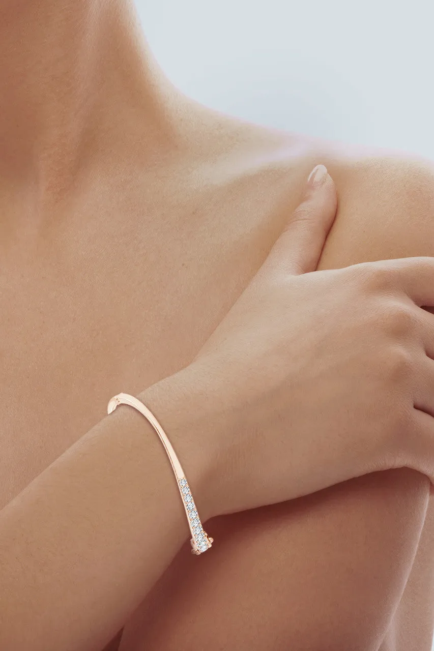 Shangri-La Brushstroke 14K Gold and Diamond Half Bracelet sold by Natori product image thumbnail 5