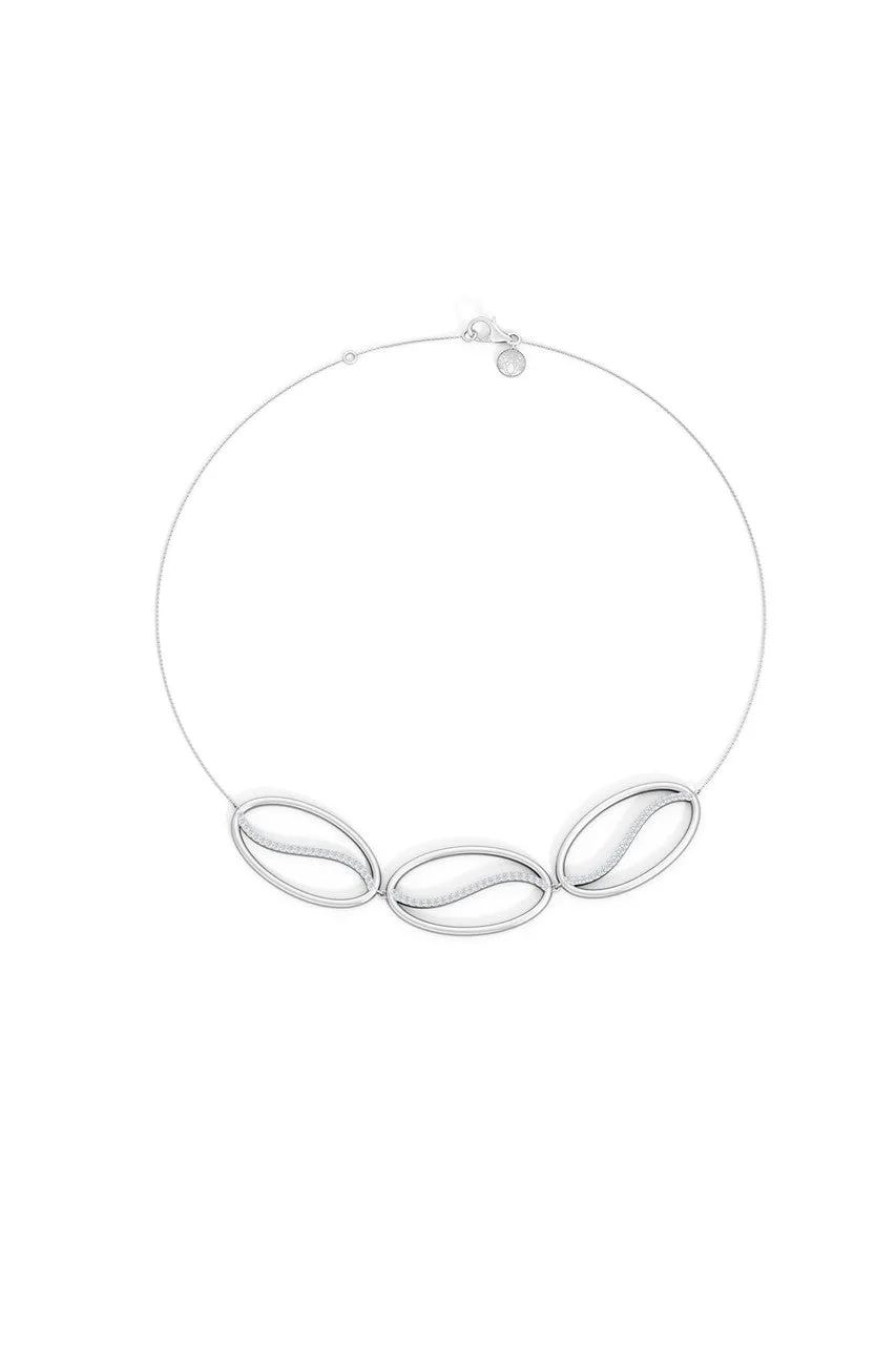 Shangri-La Elliptical Yin-Yang 14K Gold and Diamond Trio Necklace sold by Natori product image thumbnail 5