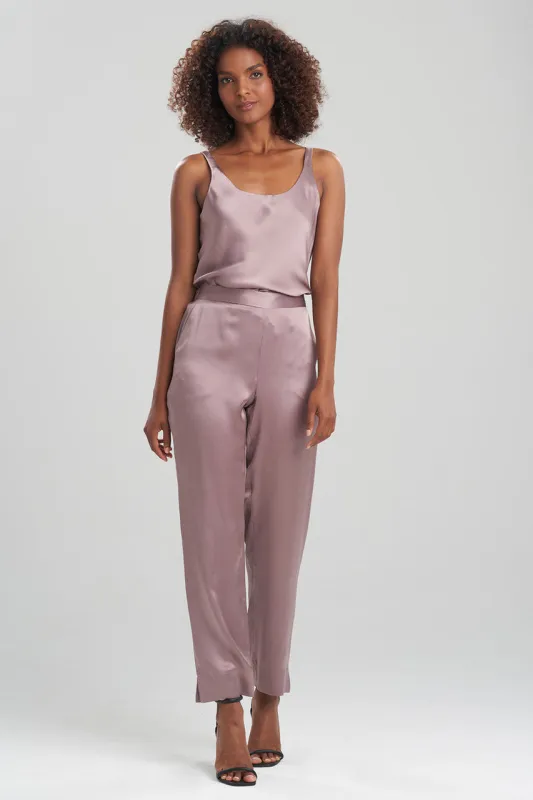 Key Essentials Silk Slim Pants made by Natori