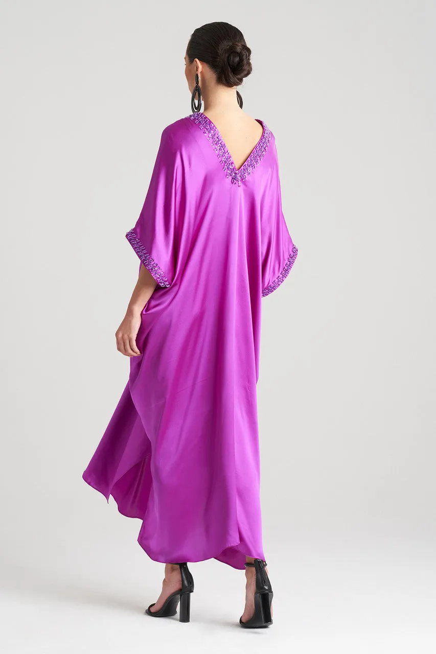 Key Essentials Embellished Cocoon Silk Caftan sold by Natori product image thumbnail 2