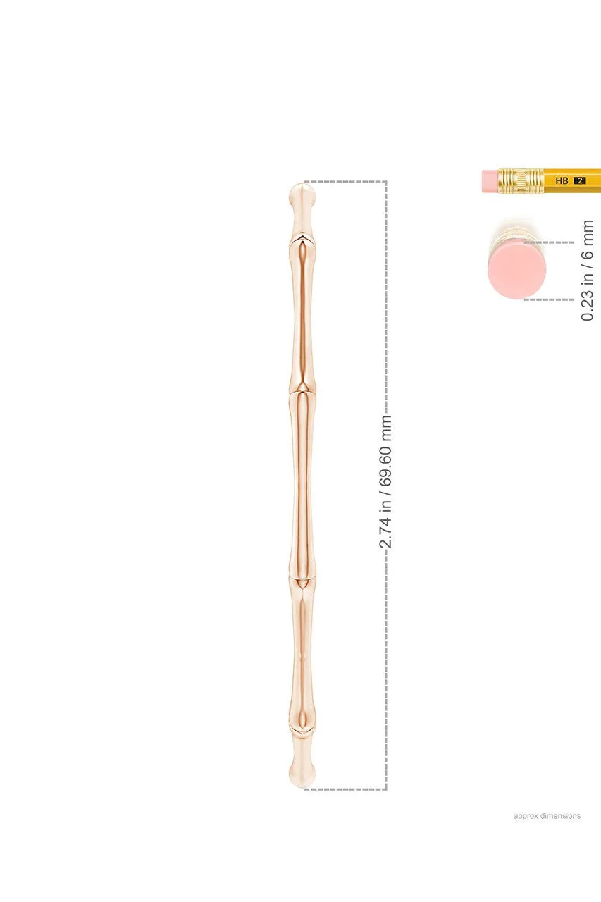 Indochine 14k Large 2.75 Inch Bamboo Hoops sold by Natori product image thumbnail 3