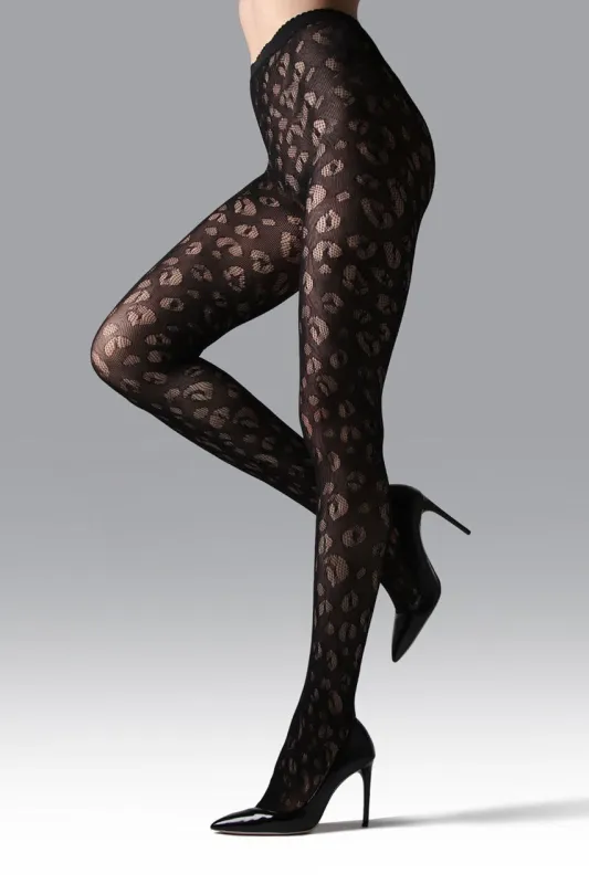 Leopard Net Tights sold by Natori
