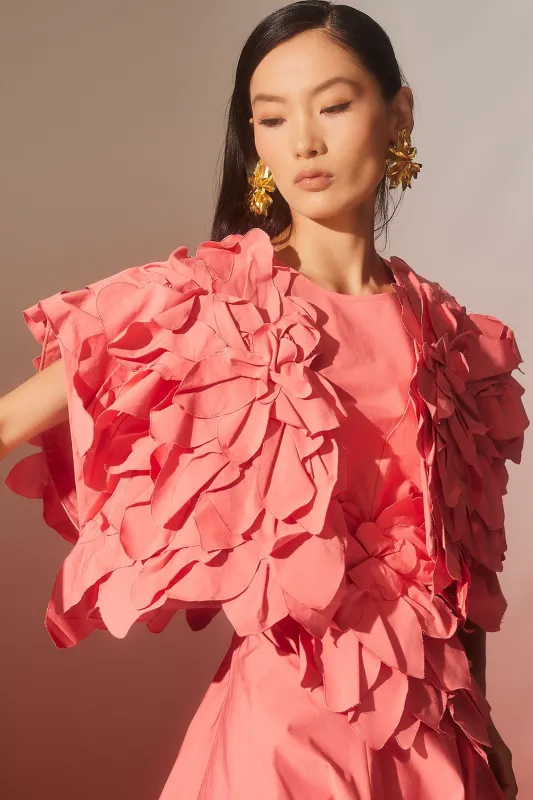 Tech Cotton Taffeta Embroidered Floral Bolero sold by Natori