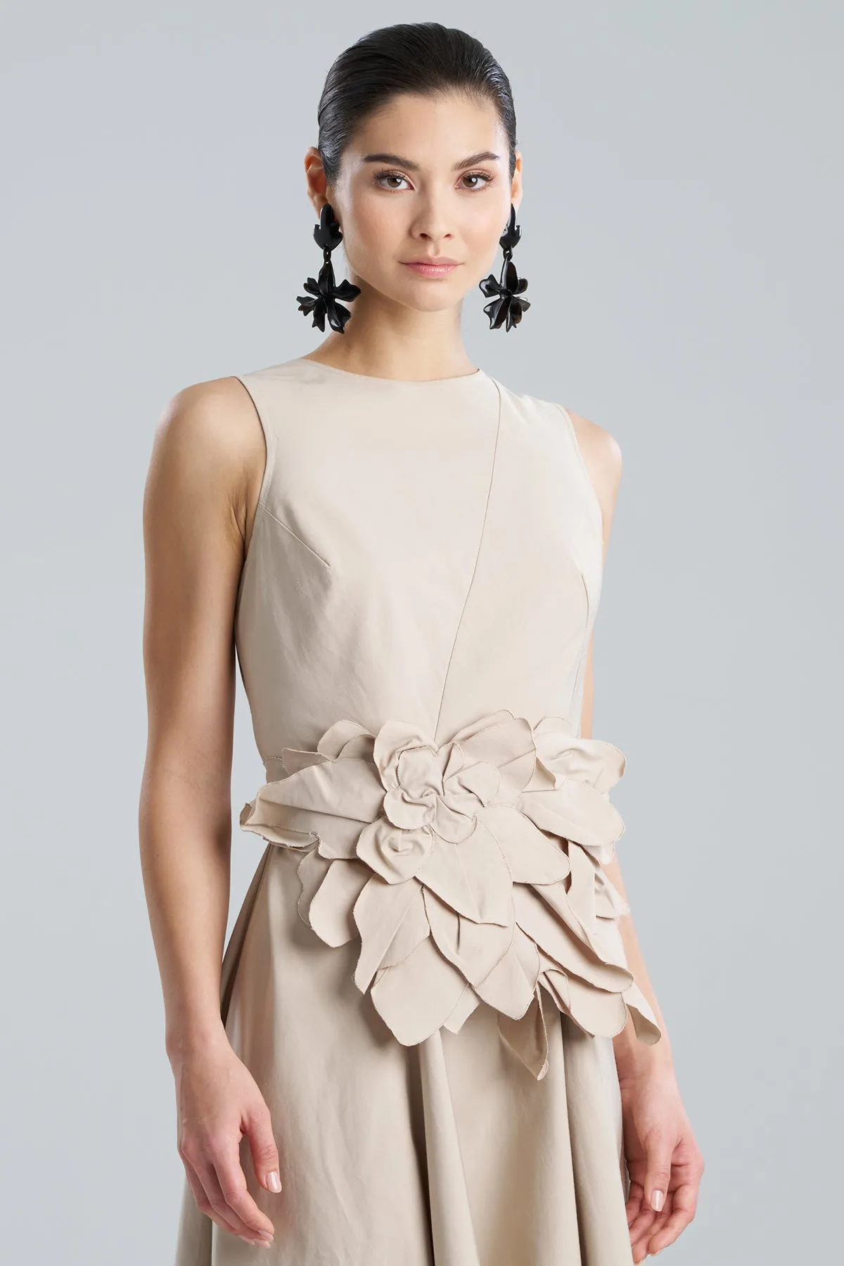 Tech Cotton Taffeta Embroidered Floral Obi Belt sold by Natori