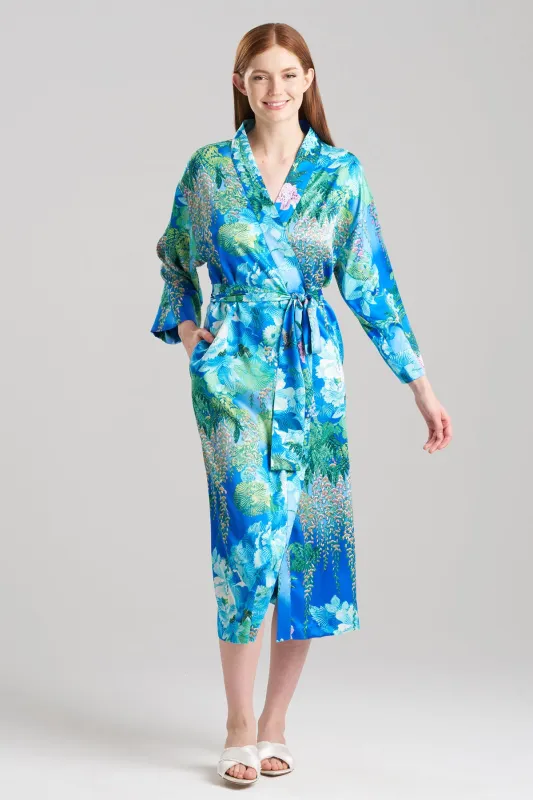 Wisteria Garden Robe - blue/green sold by Natori