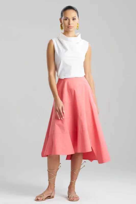 Tech Cotton Taffeta Origami Spiral Skirt sold by Natori