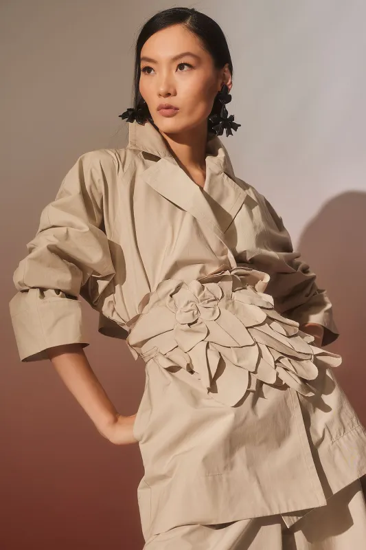 Tech Cotton Taffeta Trench Coat sold by Natori