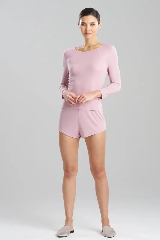 Rib Essentials Long Sleeve Shorts PJ sold by Natori
