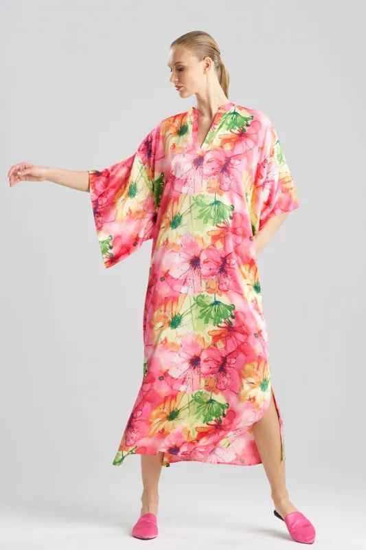Radiance Satin Mandarin Caftan sold by Natori