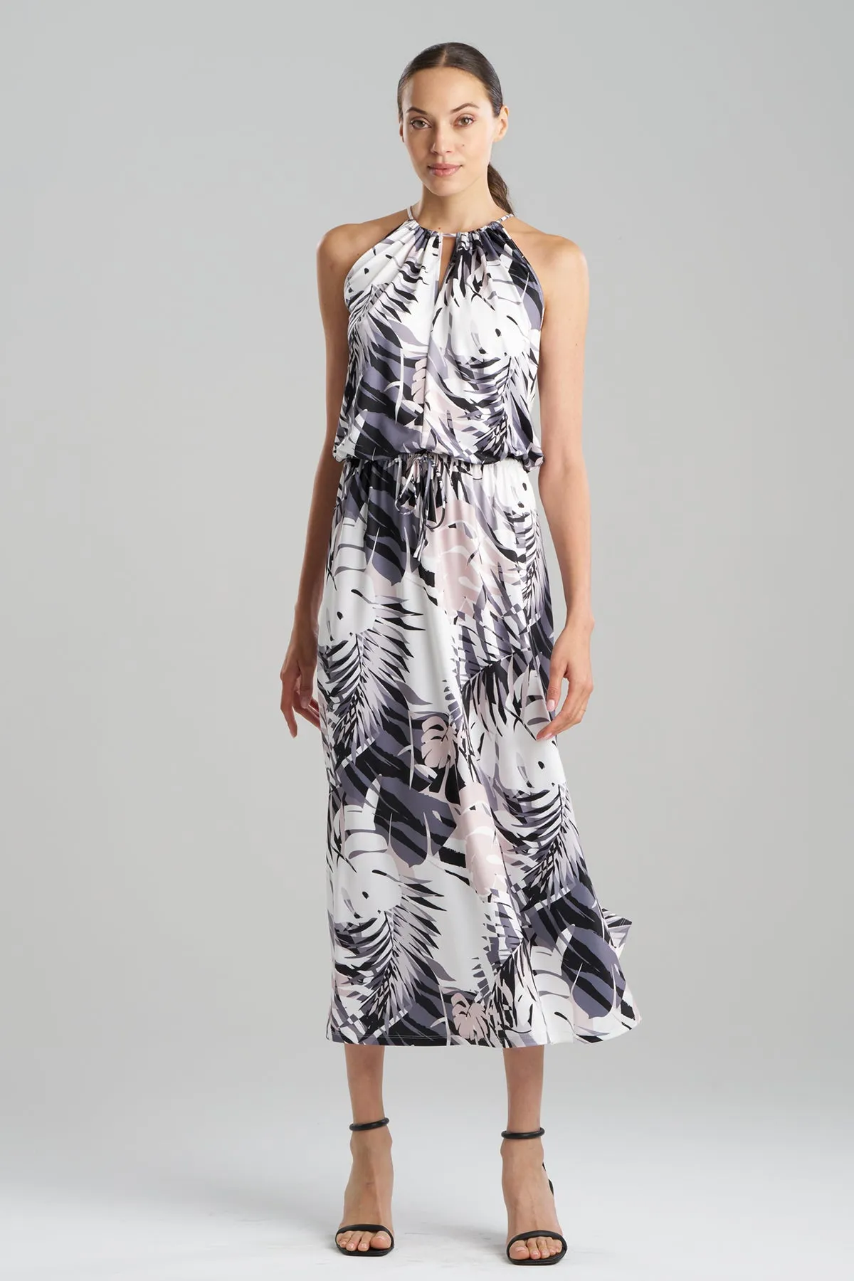 Palms Slinky Knit Halter Maxi Dress sold by Natori