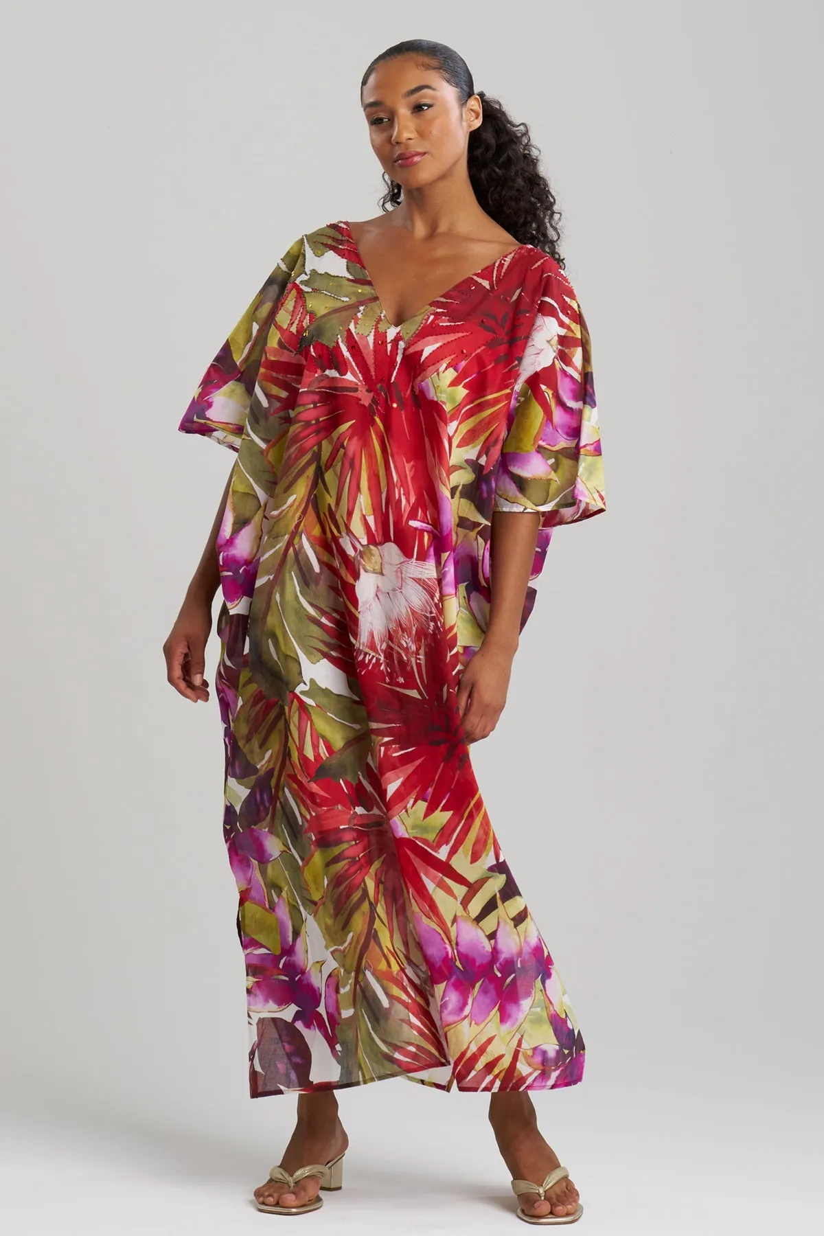 Rainforest Cotton Beaded Caftan sold by Natori product image thumbnail 2