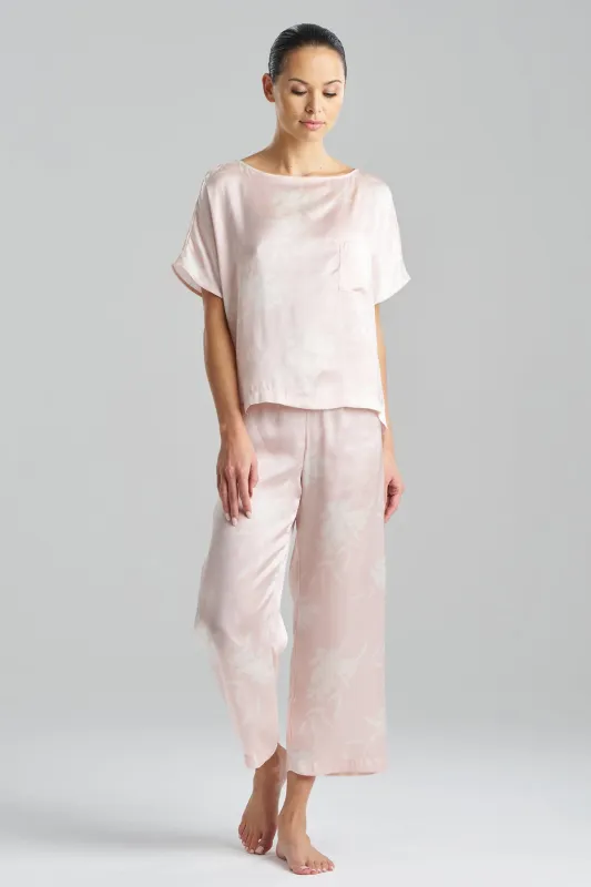 Lily Printed Satin Icon Short Sleeve PJ sold by Natori