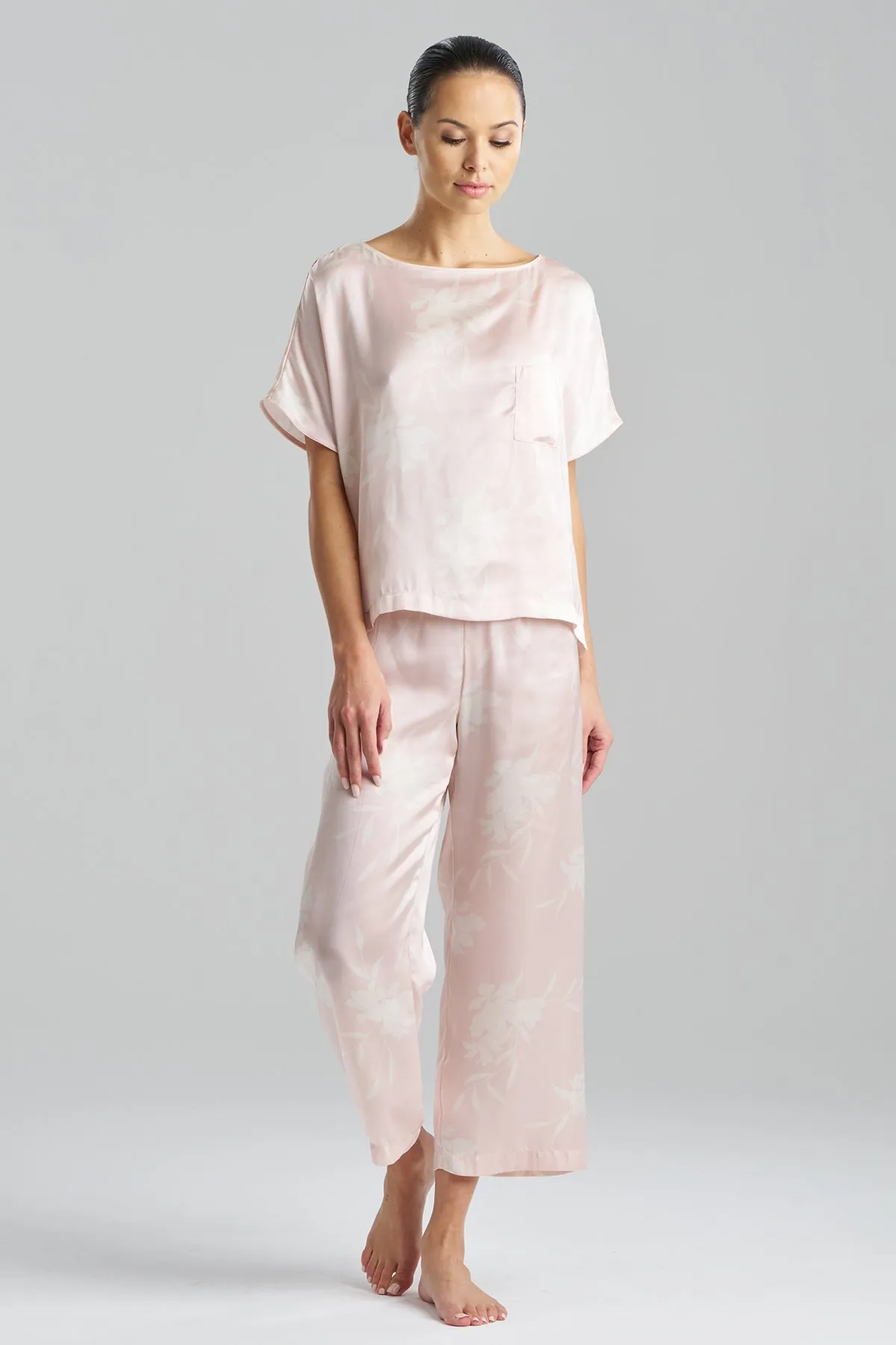 Lily Printed Satin Icon Short Sleeve PJ sold by Natori