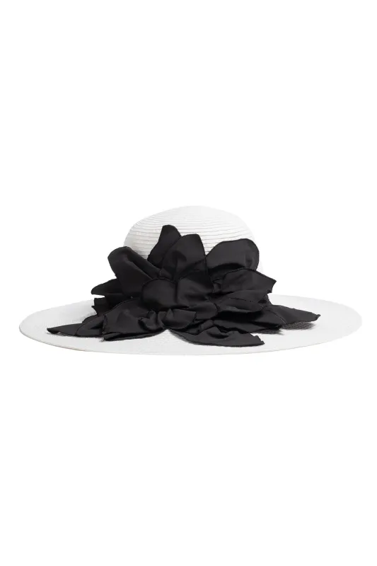Techno Poplin Cut-Out 3D Applique Straw Hat sold by Natori