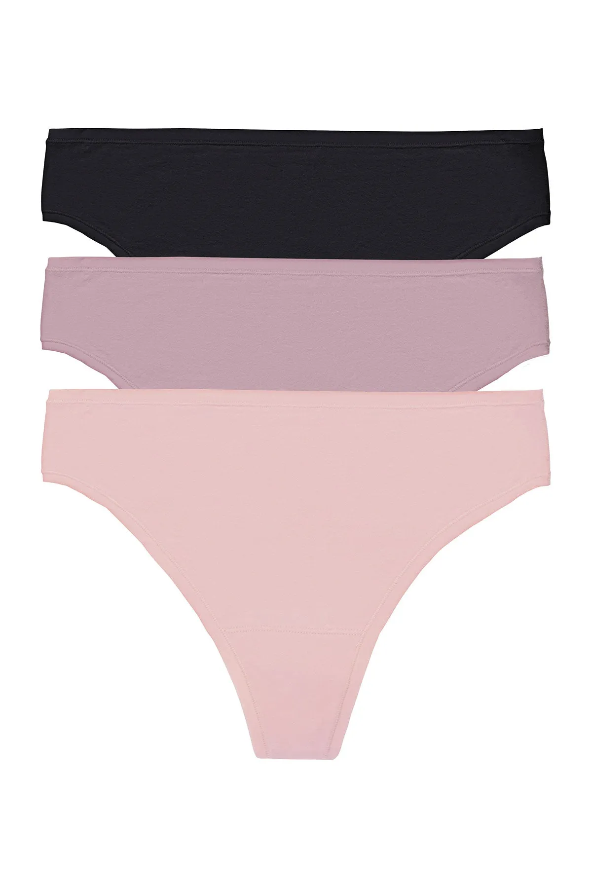 Bliss Bare Cotton Thong 3-Pack sold by Natori