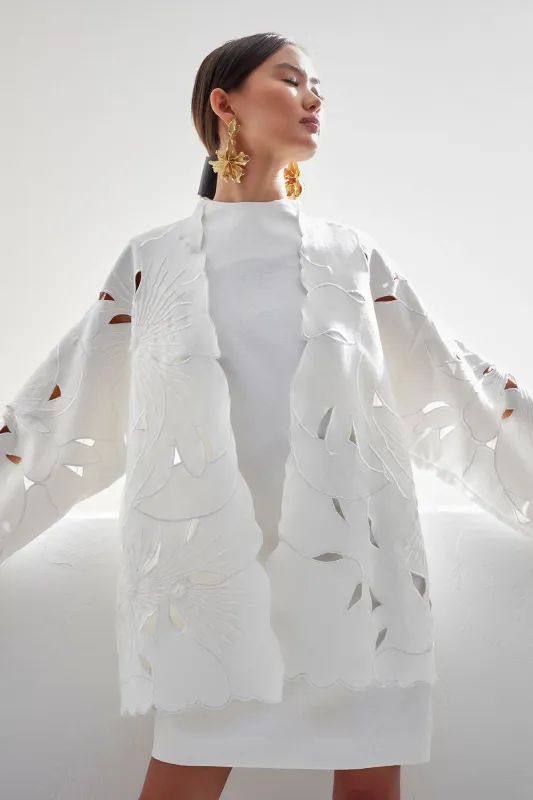 Couture Canvas Embellished Jacket sold by Natori