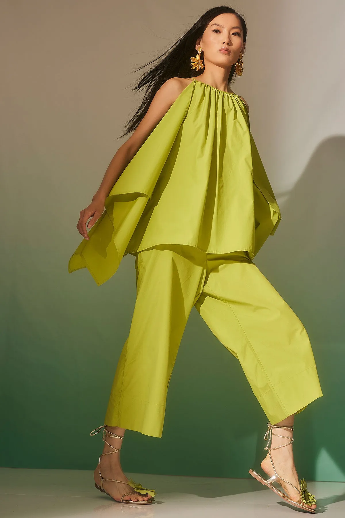 Techno Poplin Cropped Pants sold by Natori product image thumbnail 3