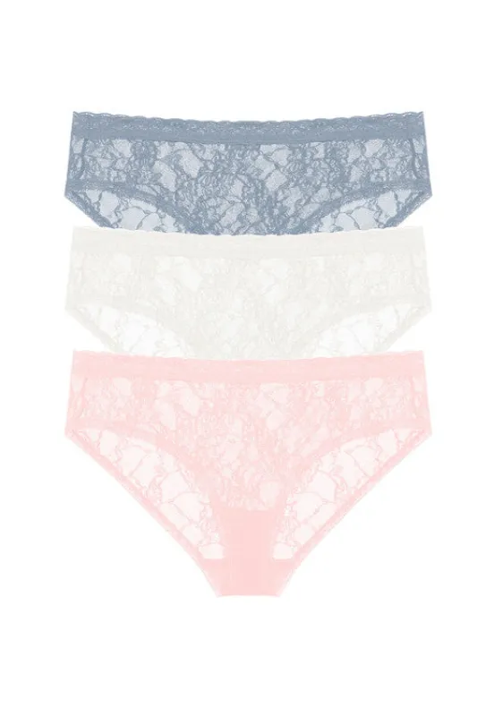 Bliss Allure One-Size Lace Girl Brief 3-Pack sold by Natori