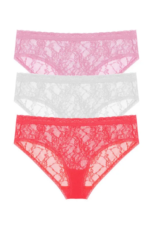 Bliss Allure One-Size Lace Girl Brief 3-Pack sold by Natori